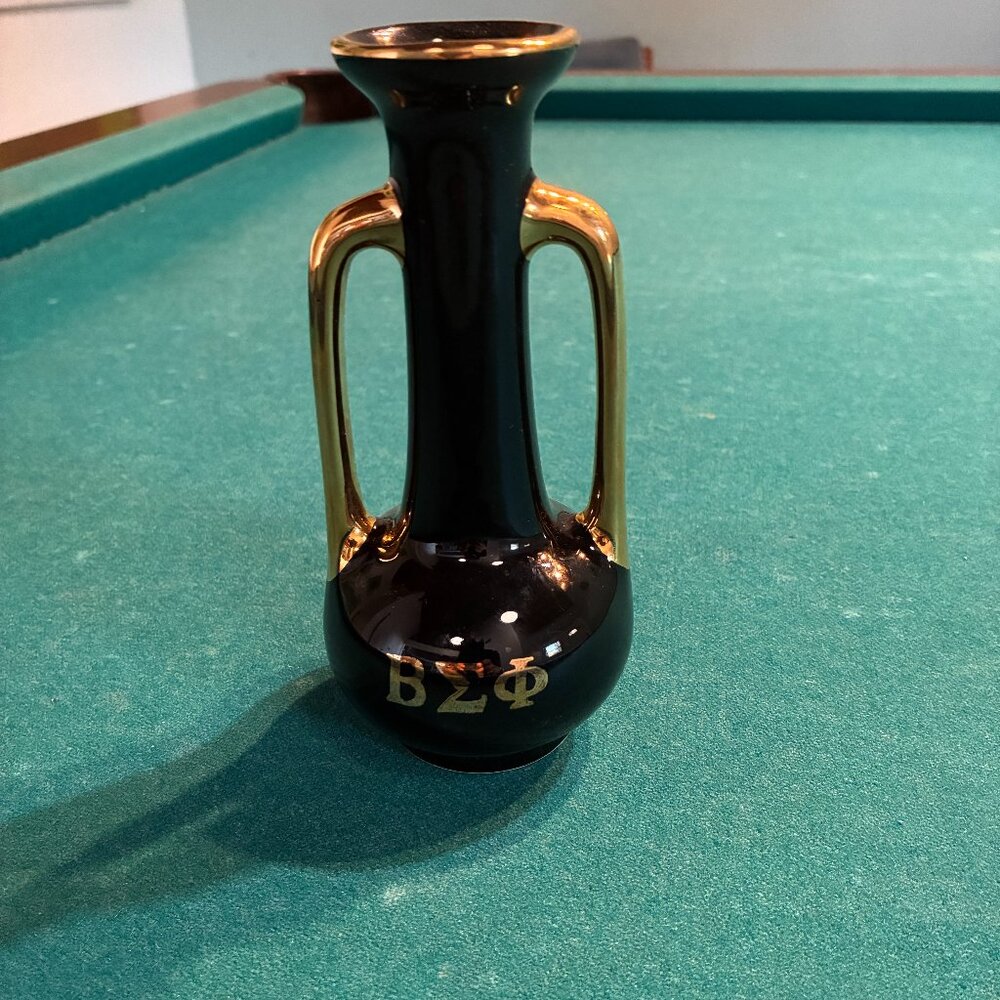 Beta Sigma Phi Black Vintage Sorority Vase